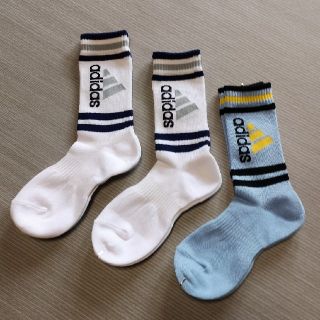 アディダス(adidas)の子供用（19〜21cm）の靴下3枚セット(靴下/タイツ)