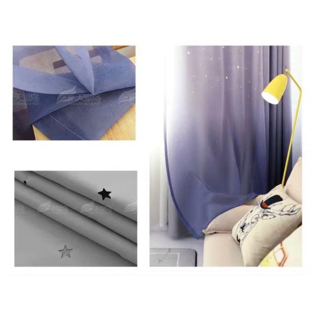 新品 新品　紫系　星レースカーテン　2枚セットの通販 by ちー's shop｜ラクマ 100%新品人気