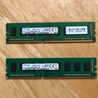 サムスン(SAMSUNG)のデスクトップPC用　メモリー4GB×2(PCパーツ)