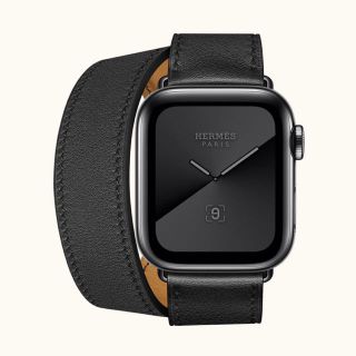 エルメス(Hermes)のApple Watch Hermès bands Double(black)(腕時計)