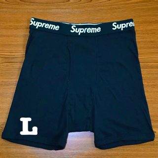 シュプリーム(Supreme)のL 新品 Supreme Hanes ボクサーパンツ 黒(ボクサーパンツ)