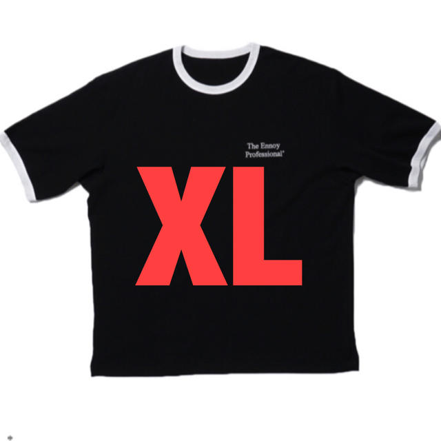 ENNOY エンノイ リンガーTシャツ XL black ブラックTシャツ/カットソー(半袖/袖なし)