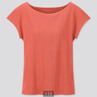 ユニクロ(UNIQLO)のリブボートネックフレンチスリーブブラT(カットソー(半袖/袖なし))