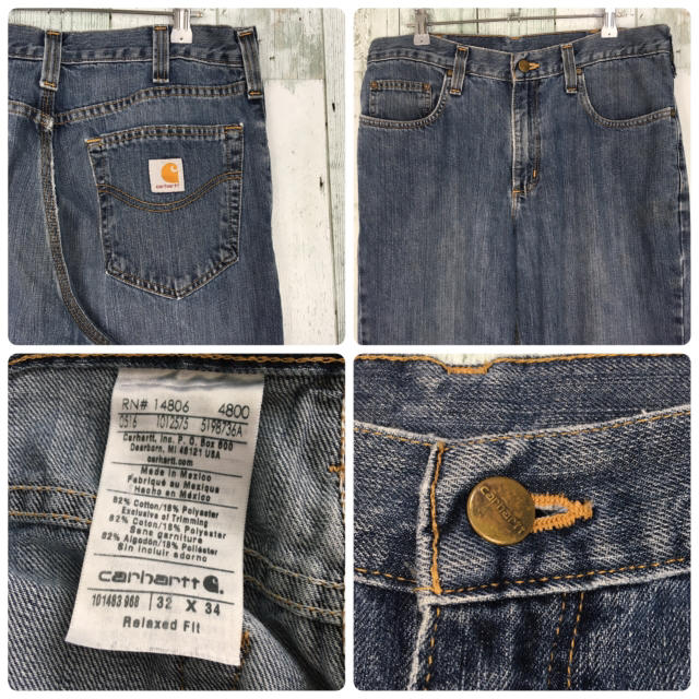 carhartt(カーハート)の【輸入古着 メキシコ製】カーハート ロゴタグ リラックスフィット デニム パンツ メンズのパンツ(デニム/ジーンズ)の商品写真