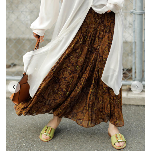 FRAY I.D(フレイアイディー)のフレイアイディー　ペイズリープリーツスカート レディースのスカート(ロングスカート)の商品写真