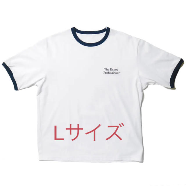 Tシャツ/カットソー(半袖/袖なし)ennoy RINGER TEE (WHITE x NAVY)  Lsize