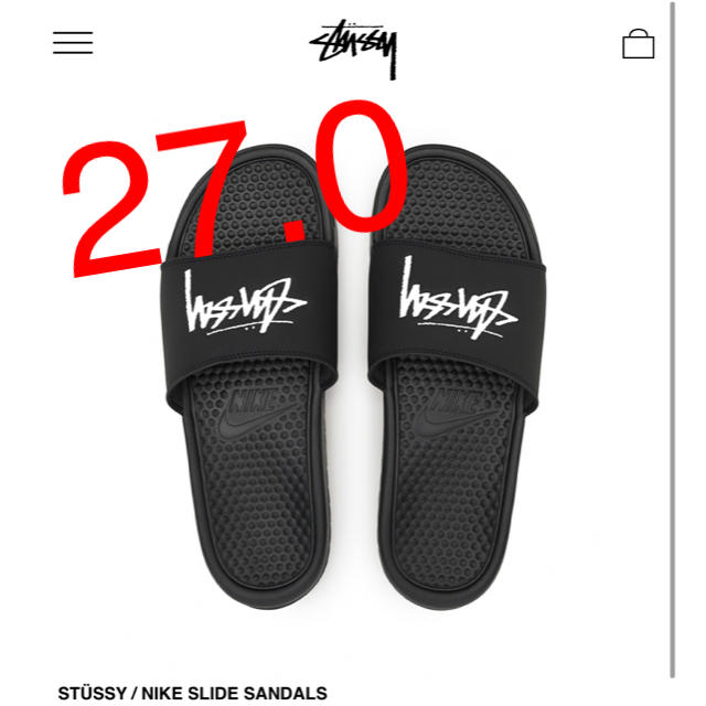 【27.0】STÜSSY / NIKE SLIDE SANDALS靴/シューズ