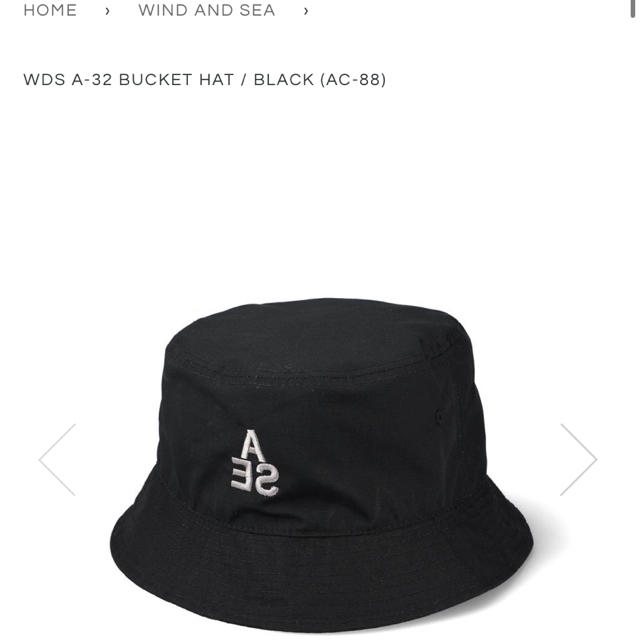 WIND AND SEA BUCKET HAT バケットハット黒 新品送料込み 送料込 64.0 ...