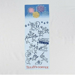 タリーズコーヒー(TULLY'S COFFEE)のタリーズ x かまわぬ  てぬぐい　鳥獣劇画(日用品/生活雑貨)