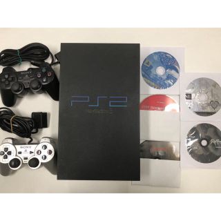 プレイステーション2(PlayStation2)のPS2 scph-50000+コントローラー+電源ケーブル+ソフト5本(家庭用ゲーム機本体)