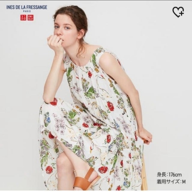 UNIQLO(ユニクロ)の新品未使用タグ付き☆S☆イネス　ツイストプリーツワンピース レディースのワンピース(ロングワンピース/マキシワンピース)の商品写真