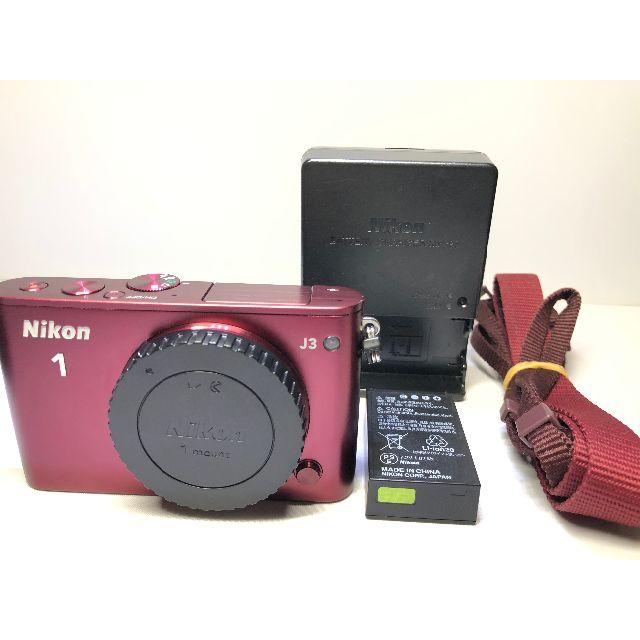 ニコン Nikon 1 J3 ボディ レッド動作コンディション