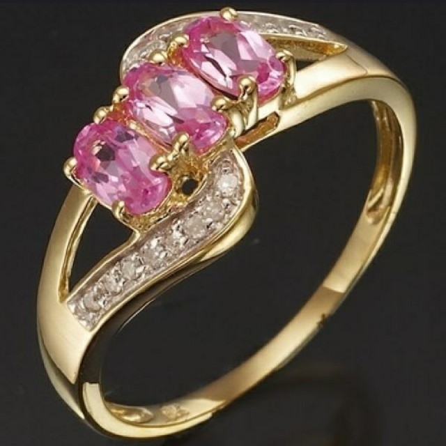 大粒PINK SAPPHIRE  RING12号 レディースのアクセサリー(リング(指輪))の商品写真