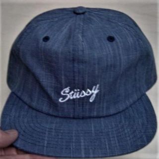 ステューシー(STUSSY)のセール 30%新品 ステューシー スラブインディゴ ロゴ 刺繍 キャップ(キャップ)