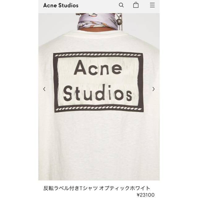 acne studios バックロゴT