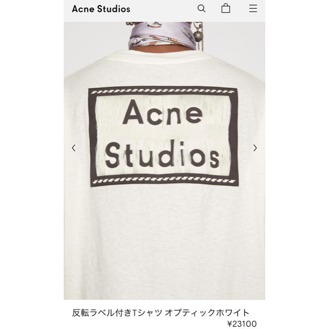 ACNE(アクネ)のacne studios バックロゴT レディースのトップス(Tシャツ(半袖/袖なし))の商品写真