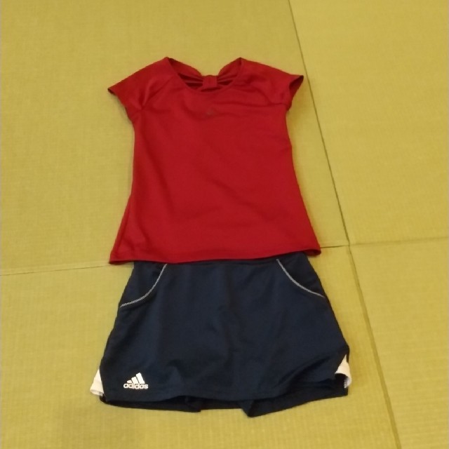 adidas(アディダス)のアディダス テニスウェア上下 キッズ/ベビー/マタニティのキッズ服女の子用(90cm~)(その他)の商品写真