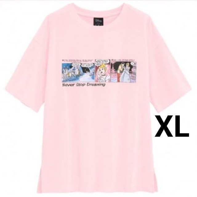 GU(ジーユー)のシンデレラ Ｔシャツ ピンク XL 新品 レディースのトップス(Tシャツ(半袖/袖なし))の商品写真