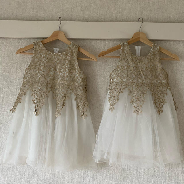 120&130㎝　結婚式や発表会のドレス,姉妹コーデに♡ キッズ/ベビー/マタニティのキッズ服女の子用(90cm~)(ドレス/フォーマル)の商品写真