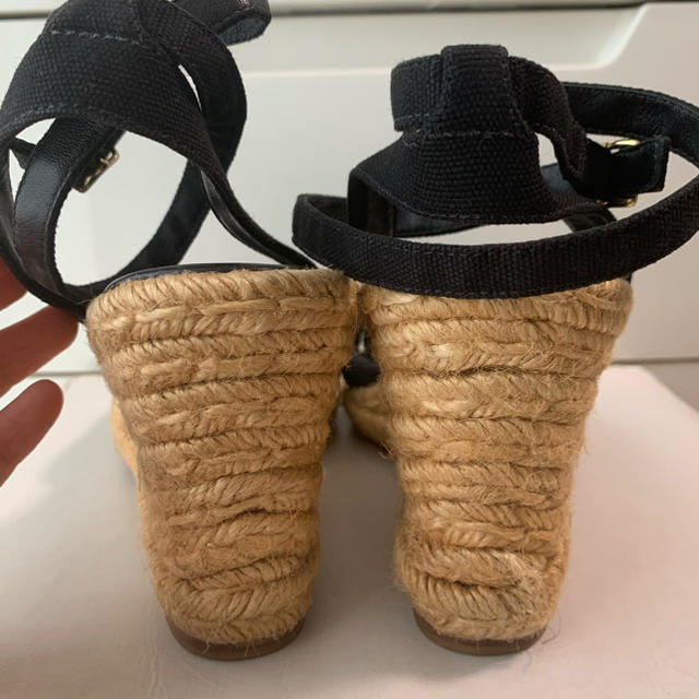 Ralph Lauren(ラルフローレン)のラルフローレン　ブラックキャンバス　サンダル レディースの靴/シューズ(サンダル)の商品写真