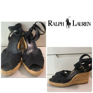 ラルフローレン(Ralph Lauren)のラルフローレン　ブラックキャンバス　サンダル(サンダル)