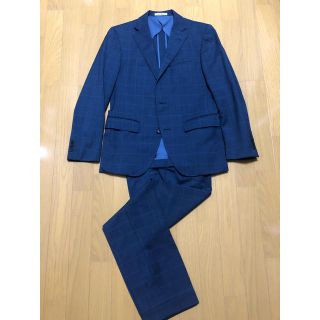 アオキ(AOKI)のアオキ　ネイビーチェックスーツ(セットアップ)