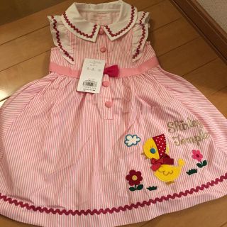 シャーリーテンプル(Shirley Temple)の新品　今期　シャーリーテンプル　ひよこジャンスカ　100(ワンピース)