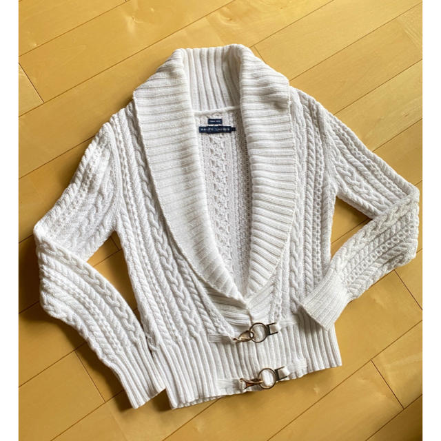 Ralph Lauren(ラルフローレン)のラルフローレン サマーカーディガン セーター hand knit 白 美品❗ レディースのトップス(ニット/セーター)の商品写真