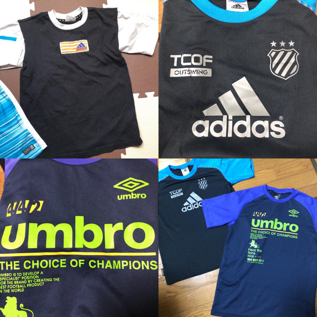 adidas(アディダス)の値下げ！アディダス2着　アンブロ 1着　計3着　Tシャツ　150 キッズ/ベビー/マタニティのキッズ服男の子用(90cm~)(Tシャツ/カットソー)の商品写真