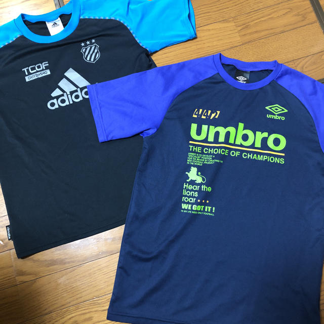 adidas(アディダス)の値下げ！アディダス2着　アンブロ 1着　計3着　Tシャツ　150 キッズ/ベビー/マタニティのキッズ服男の子用(90cm~)(Tシャツ/カットソー)の商品写真