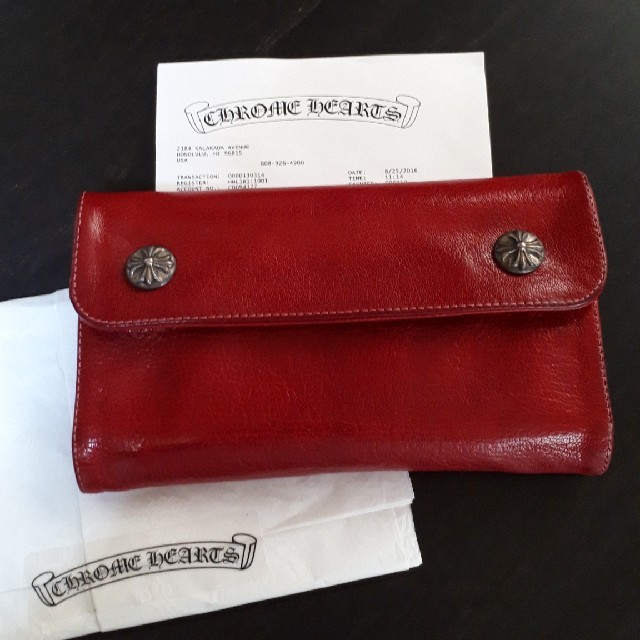 CHROME HEARTS WAVE WALLET 財布 REDお取引に際し