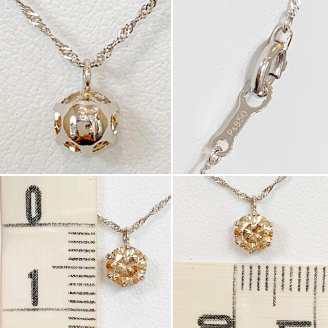 そらこゆ様専用✨一粒✨0.4ct❣️ダイヤ Pt900 Pt850 ネックレス レディースのアクセサリー(ネックレス)の商品写真