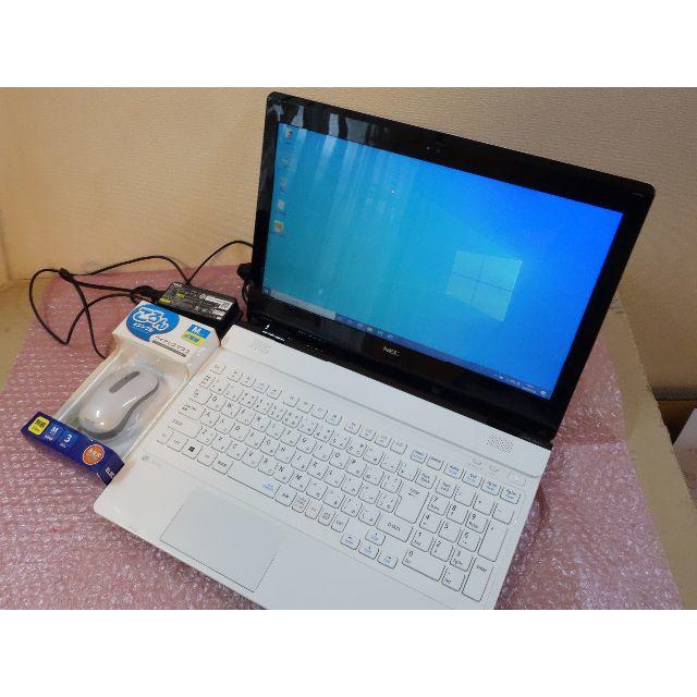 スマホ/家電/カメラNEC 白 i3 15.3" SSD 8GB office 2015年夏モデル