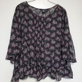 ユニクロ(UNIQLO)のANNA SUI✕UNIQLO　シフォンブラウス　M(シャツ/ブラウス(長袖/七分))