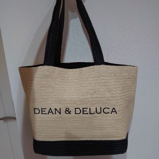 ディーンアンドデルーカ(DEAN & DELUCA)のディーンアンドデルーカストロー麦わら素材トートバッグ大L希少(かごバッグ/ストローバッグ)