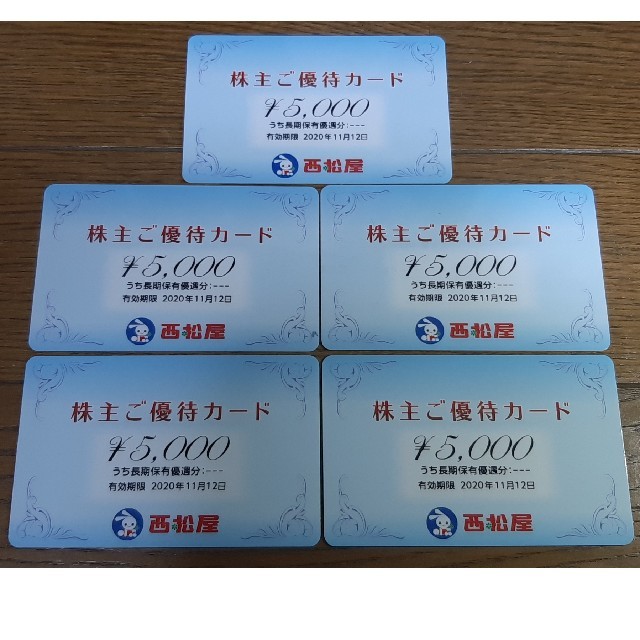 西松屋チェーン 株主優待カード 25,000円分