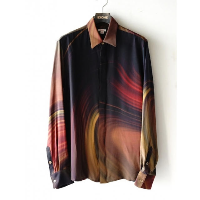 SILK100%◆新品　masu(エムエーエスユー) MARBLE PRINT SHIRTS