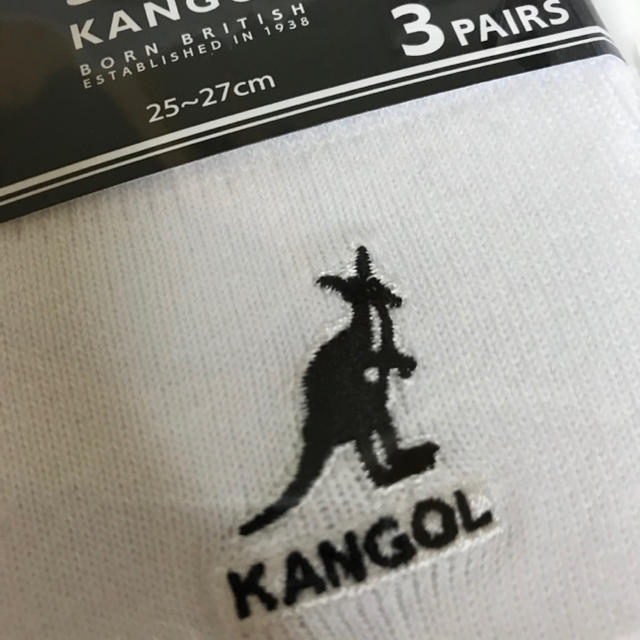 KANGOL(カンゴール)のsa94ko様専用♡【新品】KANGOL☆無地刺繍 ソックス 3足 メンズのレッグウェア(ソックス)の商品写真