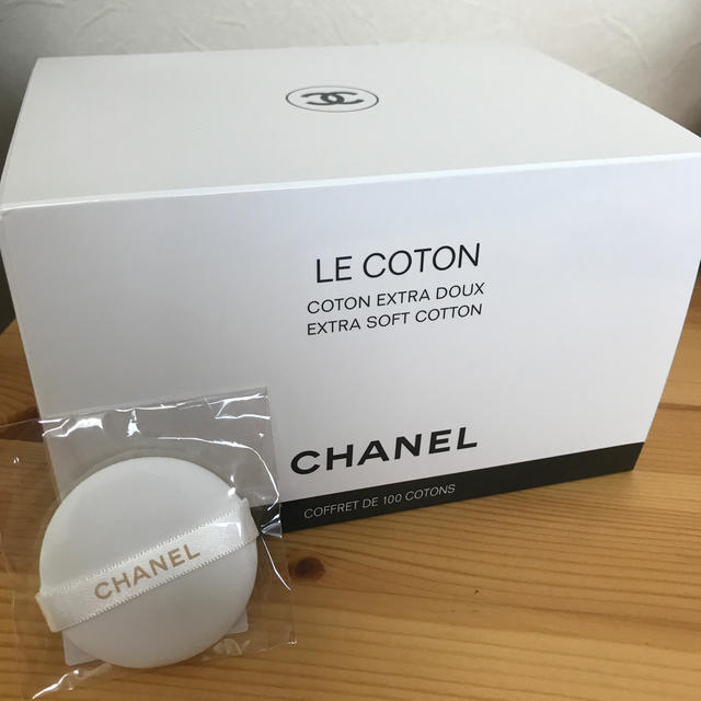 CHANEL(シャネル)のシャネル　コスメ　コットン　レベージュパフセット コスメ/美容のメイク道具/ケアグッズ(コットン)の商品写真