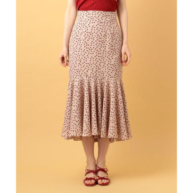 deicy(デイシー)のDEICY チェリーヘムフレアスカート完売ベージュ0サイズ レディースのスカート(ロングスカート)の商品写真