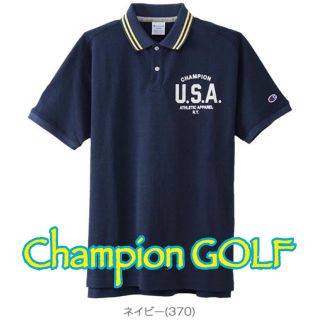 チャンピオン(Champion)のチャンピオン ゴルフウェア メンズ 衿裏グラフィックロゴ 半袖ポロシャツ(ウエア)