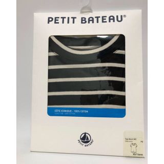 プチバトー(PETIT BATEAU)の新品　プチバトー　Tシャツ　白黒ボーダー　XS 14ans(Tシャツ(半袖/袖なし))