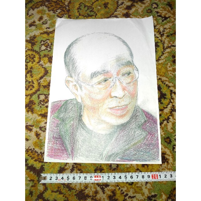 志村けんさん似顔絵 佐々木てつや画伯本物