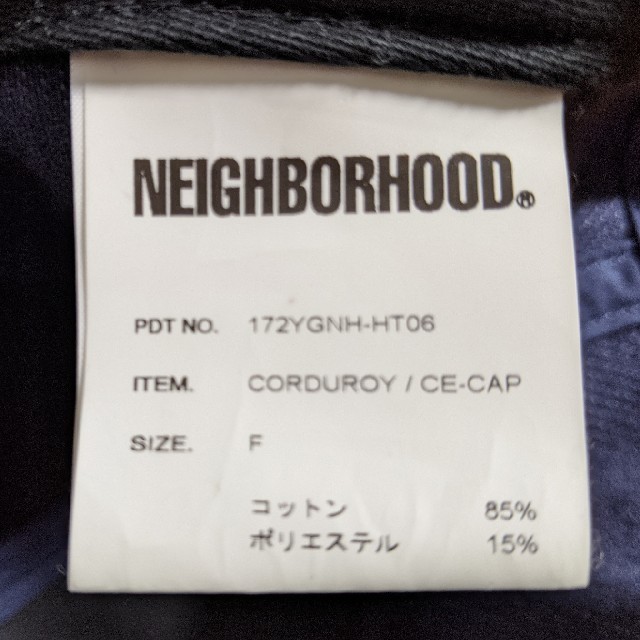 NEIGHBORHOOD(ネイバーフッド)のネイバーフッド　コーディロイキャップ メンズの帽子(キャップ)の商品写真