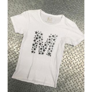 エム(M)のM エム スター ロゴ Tシャツ 日本製 ホワイト 星柄(Tシャツ/カットソー(半袖/袖なし))