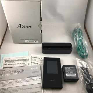 エヌイーシー(NEC)のshytoy 様専用NEC ATERM MR04LN 黒　美品　クレードル有り (その他)