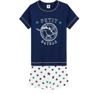 プチバトー(PETIT BATEAU)の専用　プチバトー　ネイビー恐竜柄パジャマ　10ans &12ans(パジャマ)