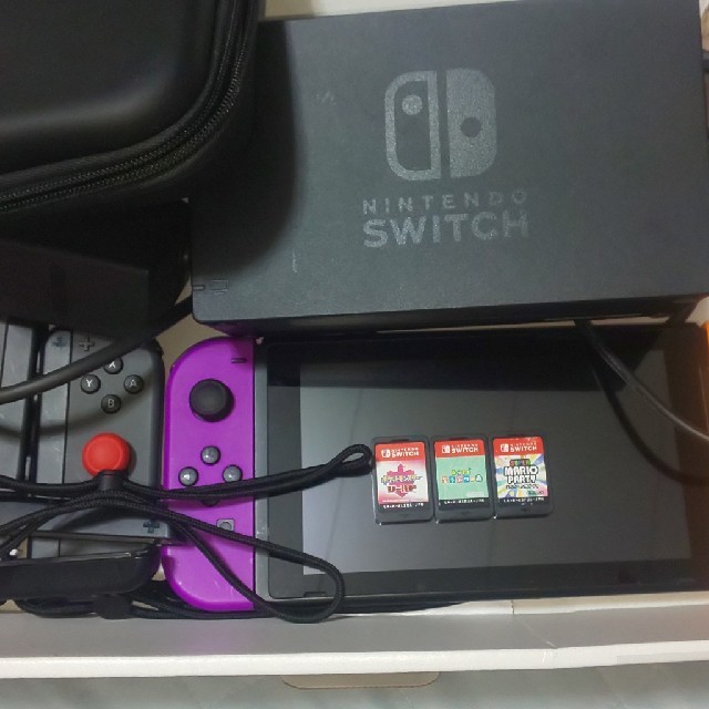 美品  Nintendo Switch - バラ可　任天堂switch本体グレー　シールドマリオパーティあつまれどうぶつの森 家庭用ゲームソフト