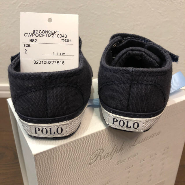 POLO RALPH LAUREN(ポロラルフローレン)の新品未使用品☆ POLO ベビーシューズ　11cm キッズ/ベビー/マタニティのベビー靴/シューズ(~14cm)(スニーカー)の商品写真