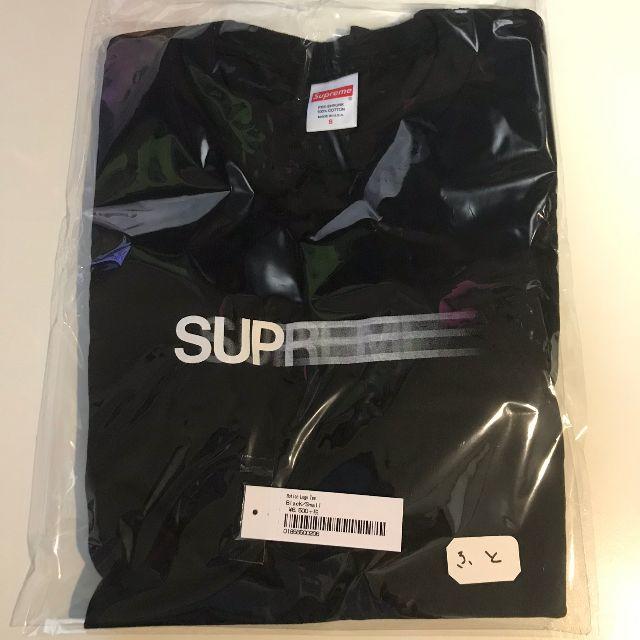 S 黒 Supreme Motion Logo Tee